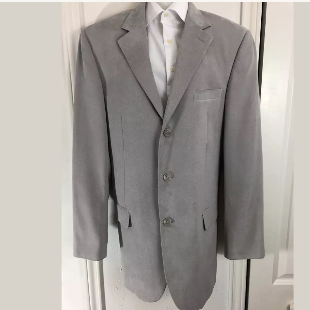 Cezani Suede Light Grey Sport Jacket Blazer 42L